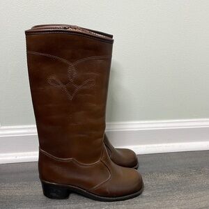 Rare vintage Dunham eskipets brown lined zipper boots size 5